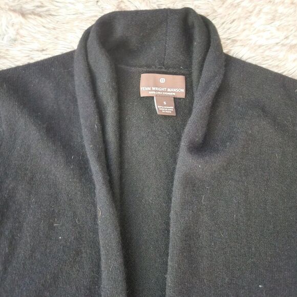 Fenn Wright Manson Gathered Wrist Black Cashmere Cardigan Sweater Size Small - Picture 4 of 9
